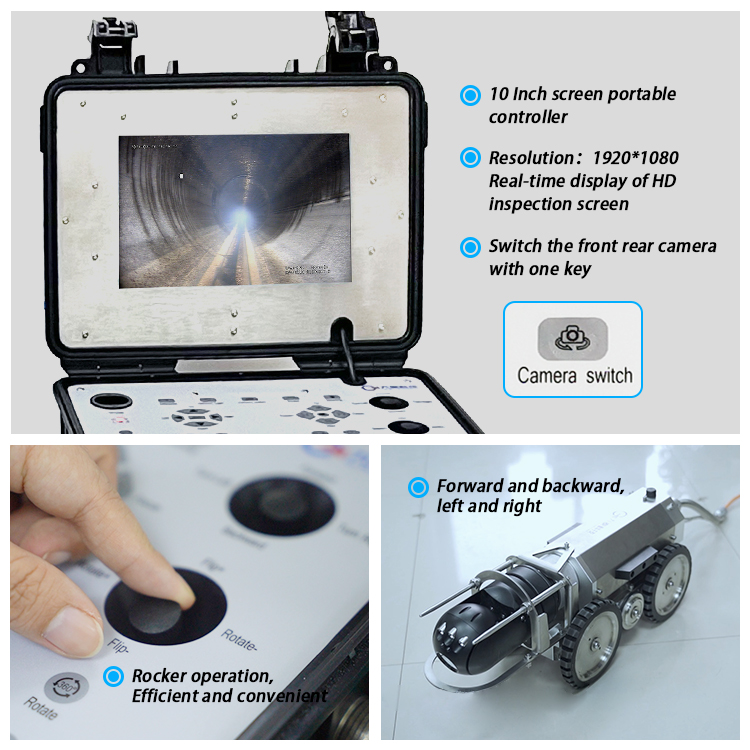 cctv pipe inspection crawler camera system