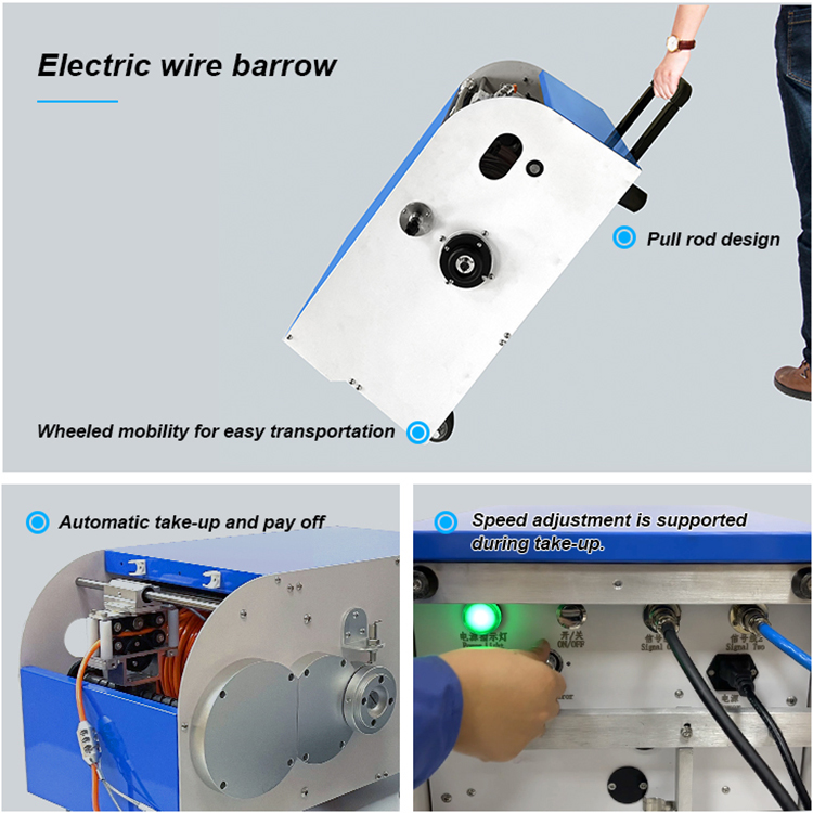 Sewage Pipe Crawling Camera System electric reel wire