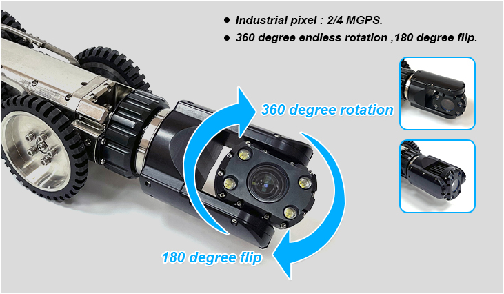 CCTV Pipe inspection crawler robot