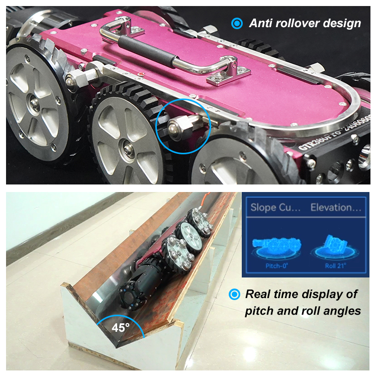 NDT anti-rollover inspection crawler