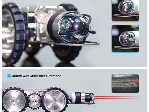 Pipe inspection crawler camera